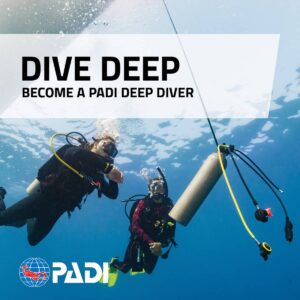 PADI deep diver in Komodo