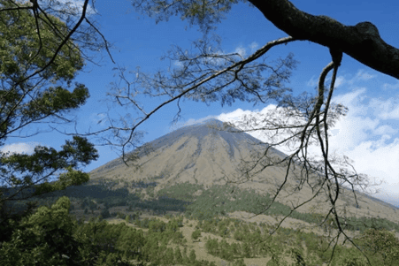 Mount Inerie volcano sunrise Flores Indonesia