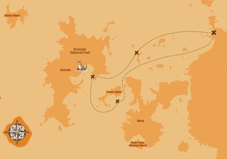 itinerary central & padar Liveaboard map.