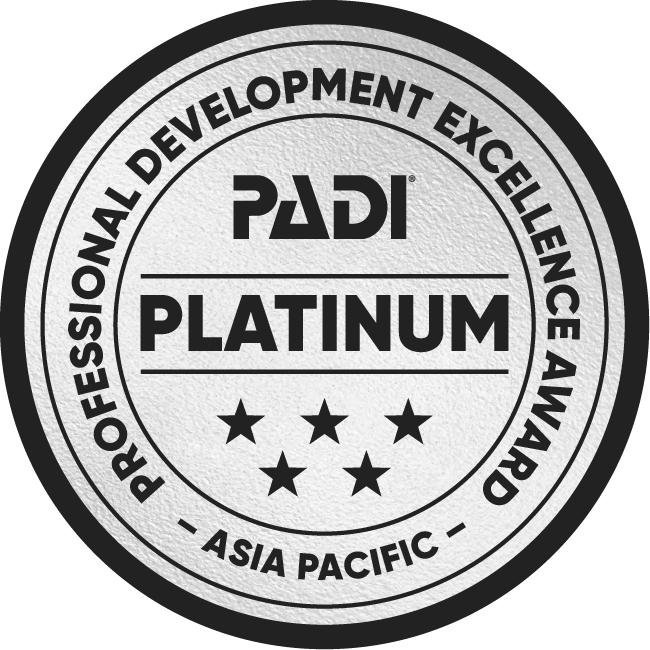 PADI Platinum Professional Development Excellence Award 2026