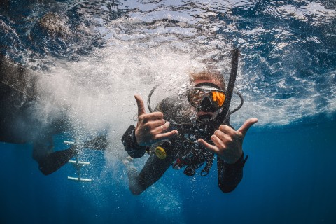 Diver progressing from Open Water to Advanced Open Water in Komodo